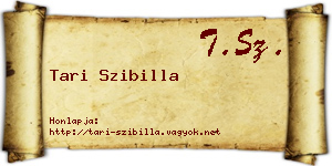 Tari Szibilla névjegykártya